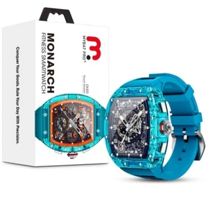 Smart Watches Men Crystal Smartwatch Screen Fitness Tracker Heart Rate Monitor - Picture 1 of 6