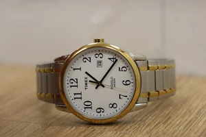 Timex TW2P81400 Indiglo Two Tone Quartz Analog Men's Watch New Battery - Picture 1 of 6