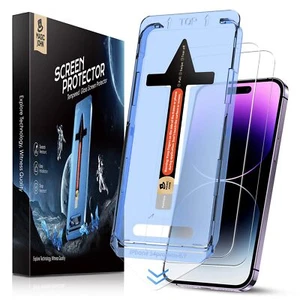 MAGIC JOHN 2 Pack for iPhone 14 Pro Max 6.7 inch Tempered Glass Screen Protector - Photo 1 sur 6