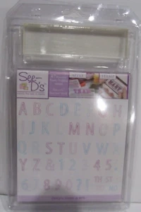See-D's Stempelset UMRISSENES ALPHABET unbenutzt 47 Gummistempel - Bild 1 von 2