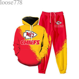Kansas City Chiefs Tracksuit Hoodies Pants Jog Sweatsuit Sweatshirts Sweatpants