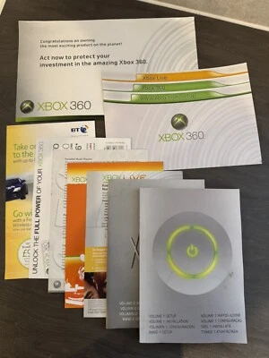Microsoft Xbox 360 Console Instruction Manual + Paperwork Leaflets Xbox Live - Image 1 of 4