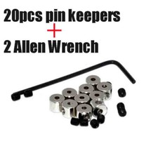 20pcs Length Pin Keepers Locking Backs Savers Holder Fastener Allen Wrench #JP