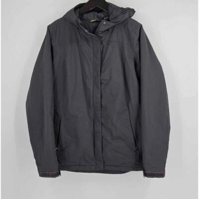 Cabelas Classic Fit Gray Lined Coat Cinch Hem Drawstring Hood Inner Pocket Sz L - Image 1 of 4