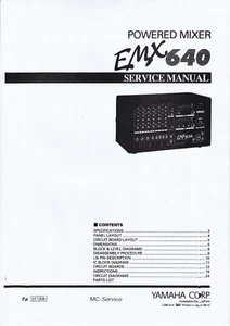 Manual de servicio instrucciones para Yamaha EMX-640 - Imagen 1 de 1