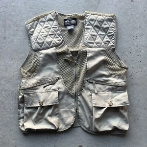 VTG Fieldline Vest Mens Medium Khaki Fishing Mesh Pocket Shooting Trap Hunting - Picture 1 of 8