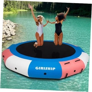Inflatable Water Trampoline, 8/10/12/15FT Floating Lake 10FT blue-pink-white - Picture 1 of 7