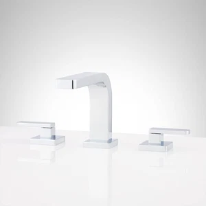 Signature Hardware 948592 Hibiscus 1.2 GPM Widespread Bathroom Faucet - Chrome - Picture 1 of 9
