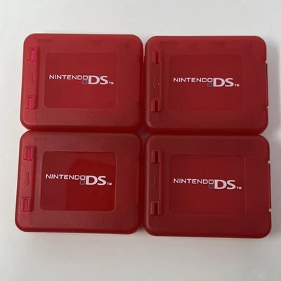 (4) Cartucho Nintendo DS Estuche Rígido Porta Juego Soportes 2 Rojo Apilable PowerA Foto 1 de 4