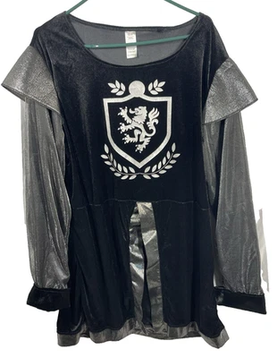 Camisa Disfraz Caballero Medieval Renacimiento Para Hombre Negra Talla XXL Vikingo Juegos con disfraces Foto 1 de 4