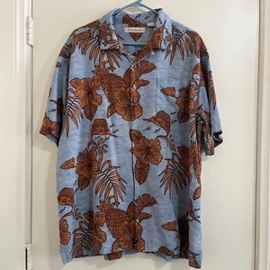 Tommy Bahama Mens Tropical 100% Silk Shirt Sz XL Travel Vacation Resort Hawaiian - Picture 1 of 9