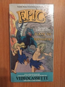 Epic - Days of the Dinosaurs (VHS, 1987) John Huston - New & Sealed - Watermark - Foto 1 di 5