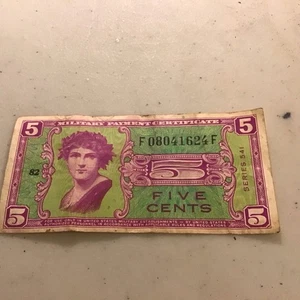 UNITED STATES - 5 Cent Military Payment Certificate (Series 541) 1958 - Picture 1 of 2