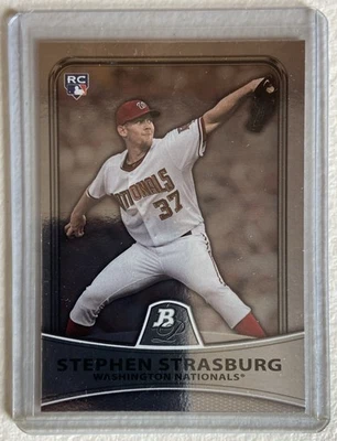 Tarjeta de novato Bowman Platinum #1 2010 Stephen Strasburg Foto 1 de 2