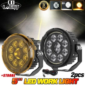 Auxbeam 360 Pro 4.5" Round LED Off-road Driving Light Pods Work Ditch Lights DOT - Picture 1 of 11