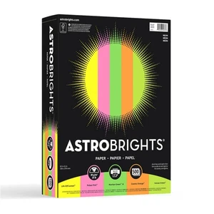 Papel surtido Astrobrights duradero - 24 lb, acabado liso, diseños llamativos - Imagen 1 de 9