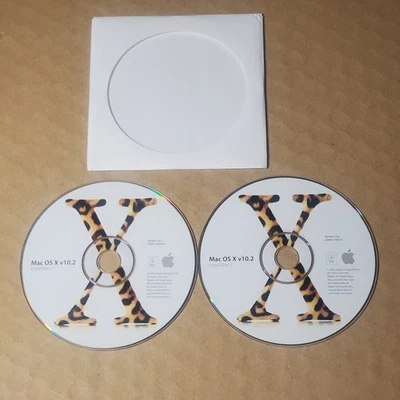 Mac OS X 10 v10.2 Jaguar Macintosh Upgrade Install Software Discs CDs 2002 - Image 1 of 4