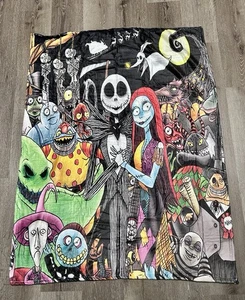 The Nightmare Before Christmas Soft Plush Throw Blanket 50x40” Jack Skellington - Picture 1 of 4