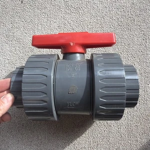 Thermoplastic Union Ball Valve 63-2” PVC  DN 50 - Picture 1 of 5