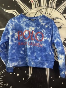 Polo Ralph Lauren Girls Sweatshirt Tie Dye Logo Med (8-10) & Shorts - Picture 1 of 6