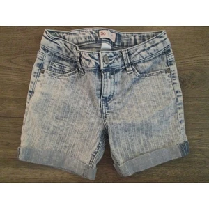 Stone Wash Jean Shorts Blue Denim Kids Girls Size 8 Bottoms Bermuda - Picture 1 of 5