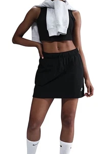 Gonna media Nike donna DriFit Sportswear Club pile nera taglia S nuova HV2344-010 - Foto 1 di 5