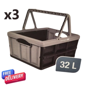 3 x Collapsible Storage Basket with Handle CleverMade - Picture 1 of 3