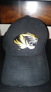 University of Missouri Mizzou Tigers Black  Adjustable Strapback Hat Cap - Picture 1 of 5