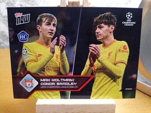 2021-22 Topps Now Max Woltman Conor Bradley UCL Debuts Liverpool RC Rookie #89