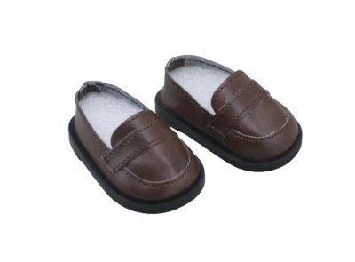 American Girl Doll Brown  Boy Loafer Shoes Only Festive Formal - Image 1 of 2