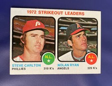 1973 TOPPS #67 NOLAN RYAN/ STEVE CARLTON 1972 STRIKEOUT LEADERS  *FREE SHIPPING*