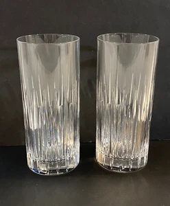 Pair Lead Crystal Highball Glasses (Possibly Villeroy & Boch OR Mikasa) - Picture 1 of 6