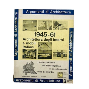 Argomenti di architettura 3 / 1961 Rivista Interni e mobili italiani 1945 - 1961 - Foto 1 di 7