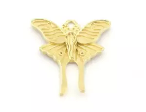 Ciondolo ciondolo falena luna 28x24 mm ottone grezzo 4753 - Foto 1 di 2