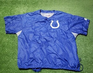 Indianapolis Colts Starter Pro Line Large NFL Short Sleeve Windbreaker Jacket - Picture 1 of 7