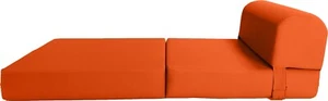 Silla para dormir naranja camas plegables de espuma, sofá cama abatible portátil 6 x 24 x 70 - Imagen 1 de 6