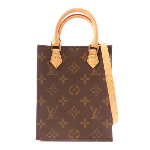 LOUIS VUITTON（LV） Borsa a tracolla Louis Vuitton LV Petit Sac Plat 2 vie borsa a mano M69442 monogramma marrone
