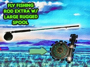 Fly Fishing Rod & Reel Combo - Top Connector Rod Missing + 📖 Book/3 Spools inc - Picture 1 of 9