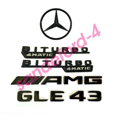GLE43 CUPÉ AMG BITURBO 4MATIC Estrella Trasera Emblema Negro Insignia Combo C292 Foto 1 de 3