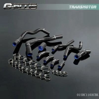 10PCS Black Silicone Radiator Hose Kit Fit For BMW MINI COOPER S R53 2001-2006 - Image 1 of 4