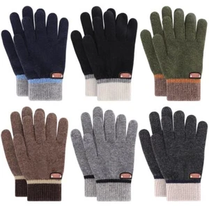 6 Pairs of Kids Gloves Boys Winter Gloves Stretchy Full Fingers Knitted Gloves - Picture 1 of 6
