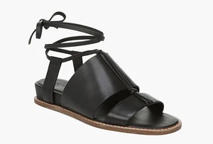 Vince Z7536 Black Leather Forster Strappy Ankle Wrap Sandal Size 7.5 M - Picture 1 of 6