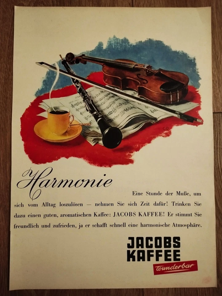 ORIG REKLAME WERBUNG 1962  JACOBS KAFFEE Wunderbar! Köstlicher Genuß - Bild 1 von 1