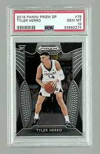 Tarjeta de baloncesto Panini Prizm Draft Picks 2019 #79 Tyler Herro RC PSA 10 NBA Heat - Imagen 1 de 5