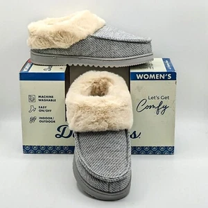 Dearfoams “Total Comfort” Women’s Memory Foam Clog Slipper (Light Heather Grey) - Picture 1 of 17