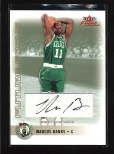 MARCUS BANKS 2003/04 03/04 FLEER FOCUS ANNIVERSARY GOLD ROOKIE AUTO #/50 AD8184