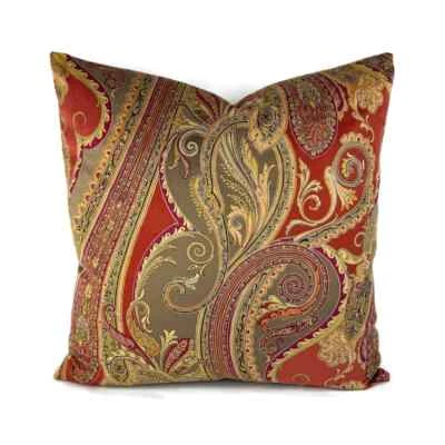 Brunschwig and Fils PORTMORE en funda de almohada de cúrcuma - 20" x 20" Foto 1 de 4