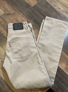 Levi’s 511 TM Slim Fit Boys Jeans Beige Tan Size 14 REG 27x27 Cotton Blend - Picture 1 of 11