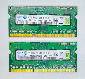 Samsung 2GB 1Rx8 PC3-12800S-11-11-B2 - M471B5773DH0-CK0 RAM Module x2 4GB Total - Picture 1 of 2