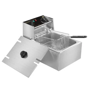 11.4QT Electric Countertop Deep Fryer Single Tank Commercial Restaurant 2500W - Picture 1 of 9